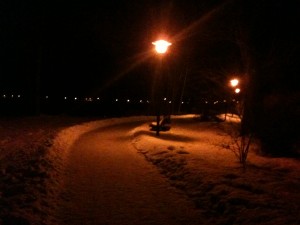 Nächtlicher Spaziergang am See